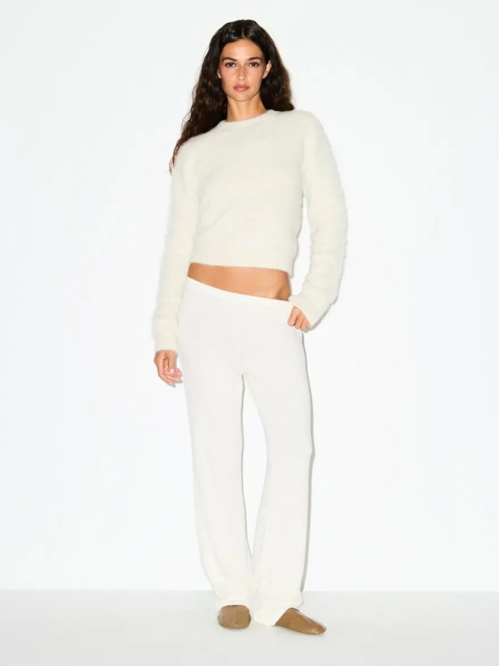 SKIMS Brushed Alpaca Crewneck Sweater